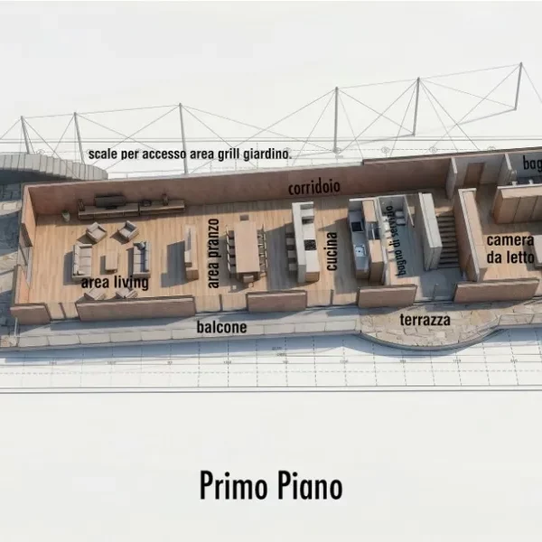 36-Vendiamo Villa Carona Pianta 3D primo piano